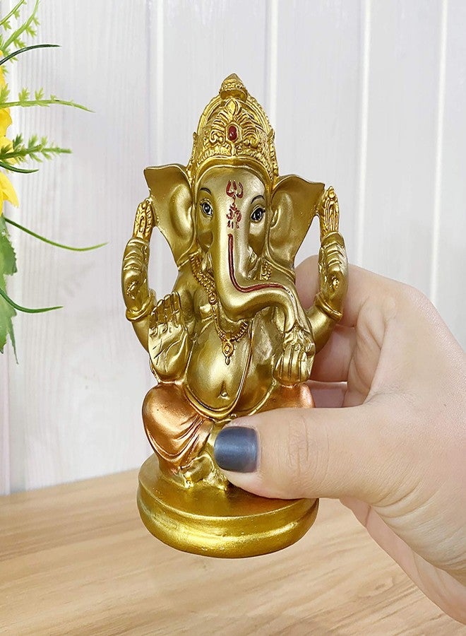 BangBangDa Hindu Lord Ganesha Statue - Indian Elephant God Murti Decor Hand Painting Figurines Idol Wedding Return Gifts Home Mandir Pooja Item Altar Yoga Room Decor - Image 5
